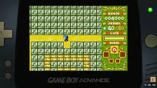 Boulder Dash EX EX Story World of Sand Stage 1 Nintendo Game Boy Advance Emulated
