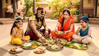 कंस ने पहली बार कान्हा और यशोदा के साथ भोजन किया | यशोमती मईया के नंदलाला | Shree Krishan