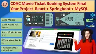 C-DAC Movie Ticket Booking Fullstack Project Using React.Js And SpringBoot MySql.| Code With Arrays
