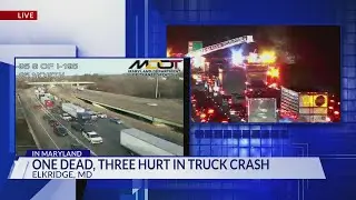 1 dead, 3 hurt after trucks collide on I-95 in Howard County