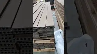 Double clips installed starter WPC decking board and co-extruded WPC decking