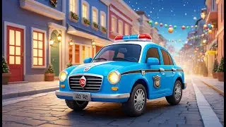 Baby Police Car New Year Patrol | Fun Vehicles & New Year Nursery Rhyme for Kids