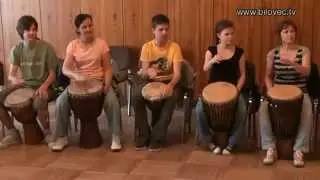 Pavel Nowak - Workshop bubnov&aacute;n&iacute; na africk&yacute; buben djembe , B&iacute;lovec 28.4.2011