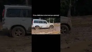 My ex🐍thought its RWD😂 #trending #automobile #scorpio #youtube #4x4 #kashmir #viral #offroad