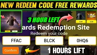 BLACK T-SHIRT REDEEM CODE TODAY | FREE FIRE REDEEM CODE TODAY | FF NEW REDEEM CODE TODAY 9 DECEMBER