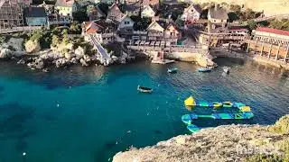 Malta - Piękny Zach&oacute;d Słońca w Wiosce Papaya Popeye Village 4k