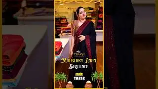 Mulberry Linen Sequence Saree Collections 💕| CODE:TB252 #thanviboutique #saree