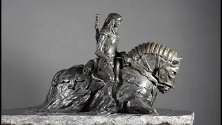 Cast Bronze Warrior/War Horse Sculpture by Kindrie Grove #fantasyart #bronzesculpture #warriorwomen