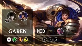 Garen Mid vs Irelia - Faker - KR Challenger Patch 9.9