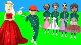 Squid Game vs Scary Teacher 3D Choose Beautiful Princess Dress vs Dressing Room 5 Times Challenger