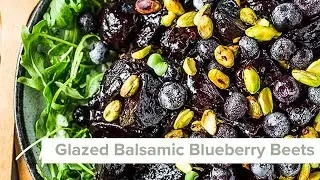 Blueberry Balsamic Glazed Beets