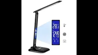 LEDGLE 8W 3 Mode LED Desk Lamp with USB Charging Port & LCD