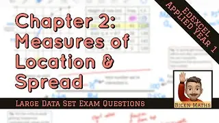 Measures of Location & Spread 14 • Large Data Set Exam Questions • Stats1 Ex2 ExamQs • 🤖