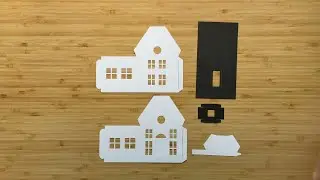 DIY Forest House | 3D Paper House Template Assembly | Christmas Village SVG Tutorial