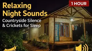 Relaxing Night Sounds (1 Hour) | Countryside Silence & Crickets for Sleep