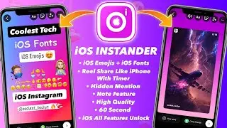 New INSTANDER Tutorial 😍 iOS Emojis | iOS Fonts | Reel Share Like iPhone| Full iOS Instagram 2023