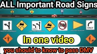 ALL Important Road Signs  you should to know to pass DMV driving practice test 🚦69 questions#quiz 