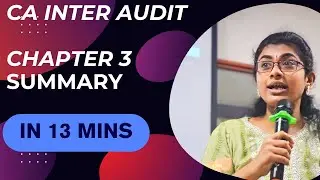 CA INTER | AUDIT | CHAPTER 3 | RISK ASSESSMENT & IC | SUMMARY IN 13 MINS | CA REVATHY RAJA