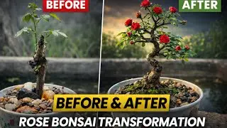 Rose Bonsai Transformation 🌹 | Before & After Amazing ResultSookhe Paudhe Se Khubsurat Rose Bonsai😍