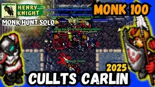 TIBIA: MONK LV 100 Hunt Solo CULTS em CARLIN (Cults of Tibia)