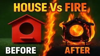 Wooden House Burn Test | Fire Experiment 🔥| House vs Fire Real Test Video|Burning Things