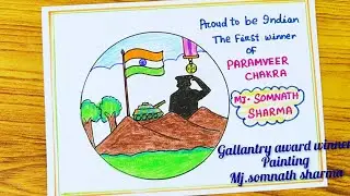 Gallantry award winner painting/veer gatha project painting/veer gatha project drawing/veer gathaday