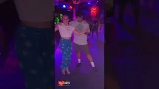 Young & Faustine: Latin Hustle On The Lower Level Dance Floor #dance #hustledance #dwts
