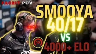 smooya 40/17 K/D vs Faceit Level 10 5000 elo | CSGO POV smooya Faceit Anubis