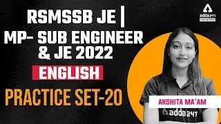 MP Sub Engineer 2022 | MP Sub Engineer English | Practice set #20