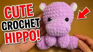 Easy Crochet Hippo for Beginners 🧶 | Step-by-Step Amigurumi Guide