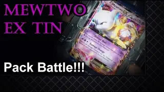 Pokemon Mewtwo Ex Tin Opening - Pack Battle 4 With Phantomz!