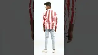 Celebrity Face Fashion WHITE & RED STRIPED SHIRT #celebrityfacefashion #trending #kiyoo #shorts