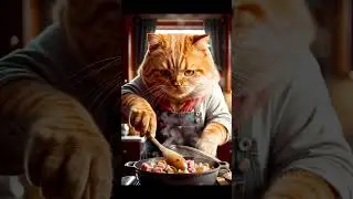 The Cutest Cat Chef Ever#catcooking #FunnyCatChef#DeliciousCatFood