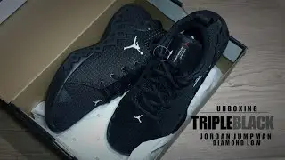 UNBOXING TRIPLE BLACK 2019 Jordan Jumpman Diamond Low