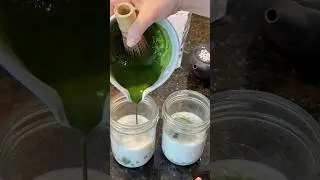 Home made boba tea matcha flavor #tea #calm