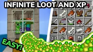 SIMPLE 1.21 MOB XP FARM TUTORIAL for Minecraft Bedrock and Java (No Spawner)