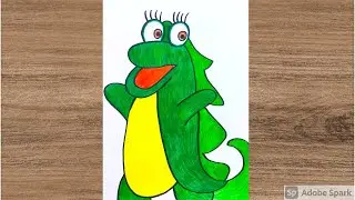 How to draw Isa from Dora cartoon-kanna drawing academy