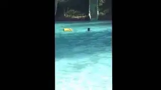 Water slide wipeout