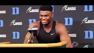 Duke F Zion Williamson Speaks to the Media Ahead of Game Versus Hartford