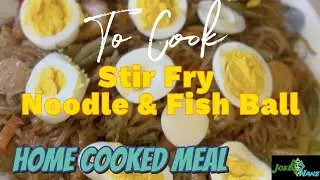 Stir Fry Vermicelli Noodles with Fish Balls (Filipino Street Food)