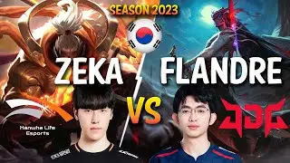 HLE Zeka vs JDG Flandre - Zeka JAX vs Flandre YONE Top - Patch 13.24 KR Ranked