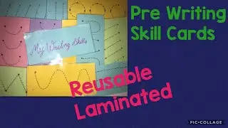 Pre-writing Skill Cards | Lamination without Machine | Wipe - Clean |Fine Motor Skill | Tracing |