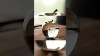 【ASMR】Satisfying Crystal Apple Cutting ✨🍏 | Relaxing Glass Crunch #Shorts
