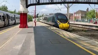 Avanti West Coast 390 155 RAILWAY BENEFIT FUND departs Stoke on Trent