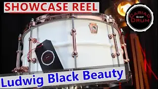 Ludwig Black Beauty - White Powder Coated Snare Drum Showcase