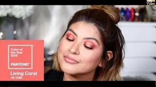 2019 PANTONE COLOR OF THE YEAR- LIVING CORAL MAKEUP TUTORIAL | SUPERSTARGLAM