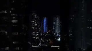 The view from our Airbnb at night  in Gold Coast Queensland Australia 🌃