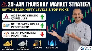 29-Jan-Thursday Market Strategy | நாளை நிஃப்டி 25,500? 🚀 Axis Bank & BEL Stock News! 📈 GAGA SHARE