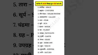 Space 🚀 se related words| Word meaning in Hindi| English learning #english #dsm_english #wordmeaning