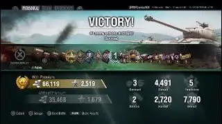 Wot T95 3 kills 4.4 damage 2.7 assisted 7.7 block high caliber 1st class